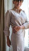 Teresa Linen Matching Shirt & Pant Set | Beige