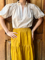 Maxi Voile Skirt Mustard