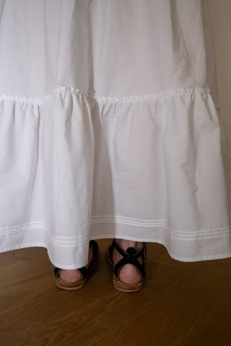 White Maxi Voile Skirt