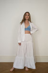 White Maxi Voile Skirt