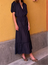 Maxi Voile Skirt Navy