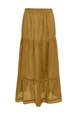 Maxi Voile Skirt Mustard