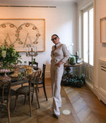 Teresa Linen Matching Shirt & Pant Set | Beige