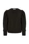 Ribbed Puff Sweater Forest Green
