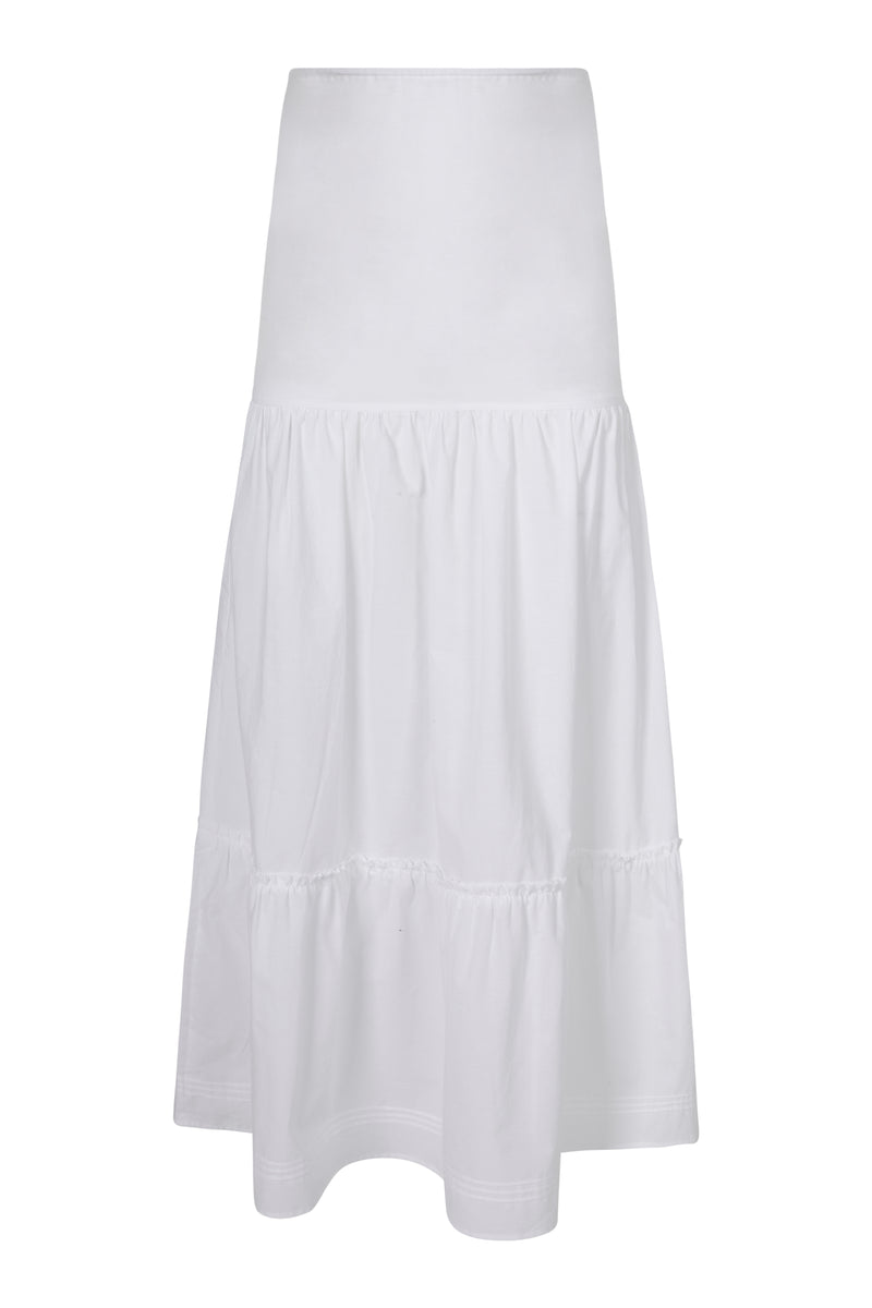 White Maxi Voile Skirt