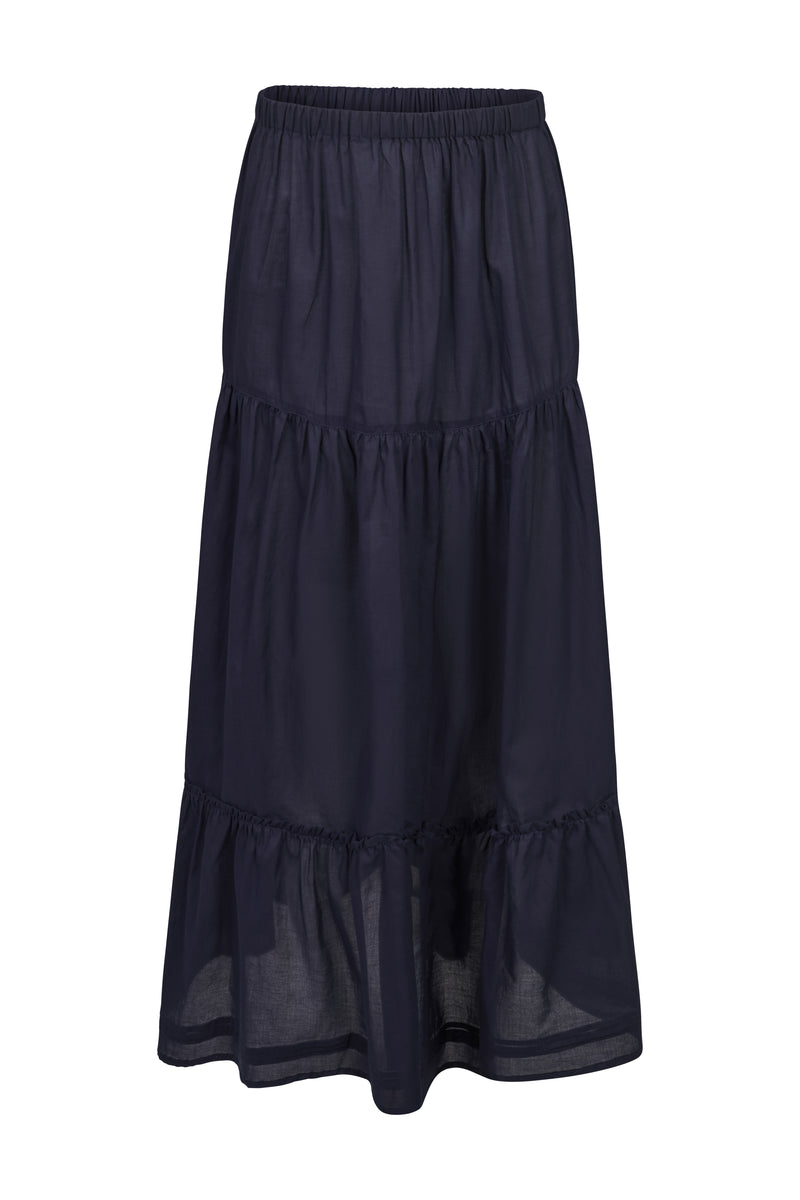 Maxi Voile Skirt Navy