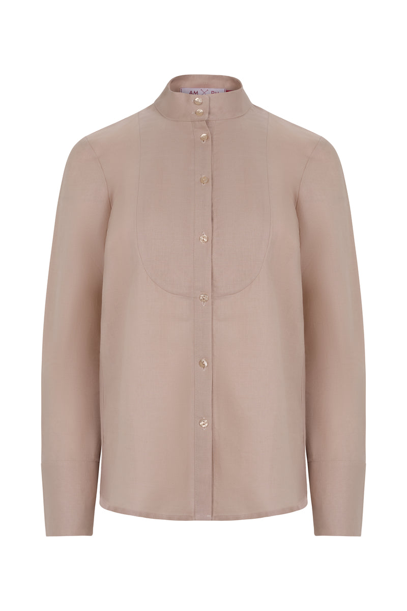Teresa Linen Matching Shirt & Pant Set | Beige