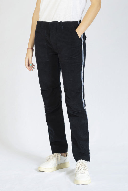 Ema's Corduroy Navy w/ stripe